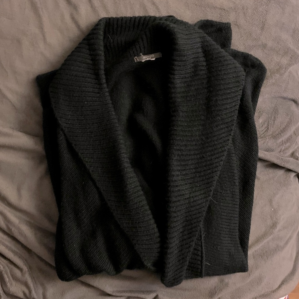 Imanimo black long maternity cardigan